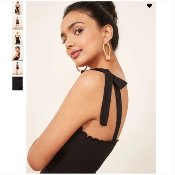 Reformation Christine Mini Dress - Black - Picture 4 of 9